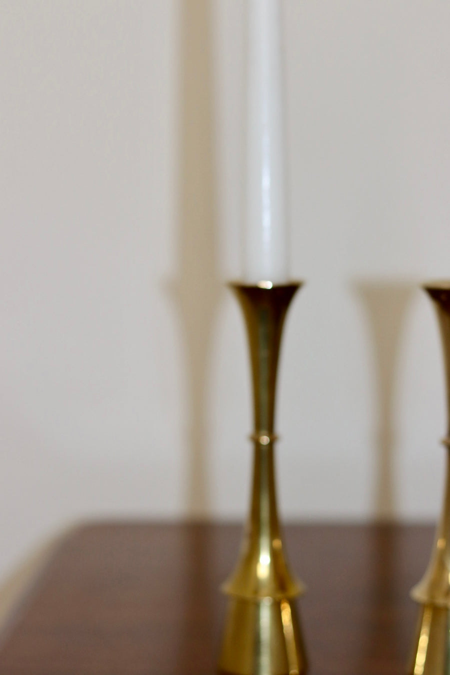 Pair of Mid-century Scandinavian Brass  Candleholder by Dansk Designs