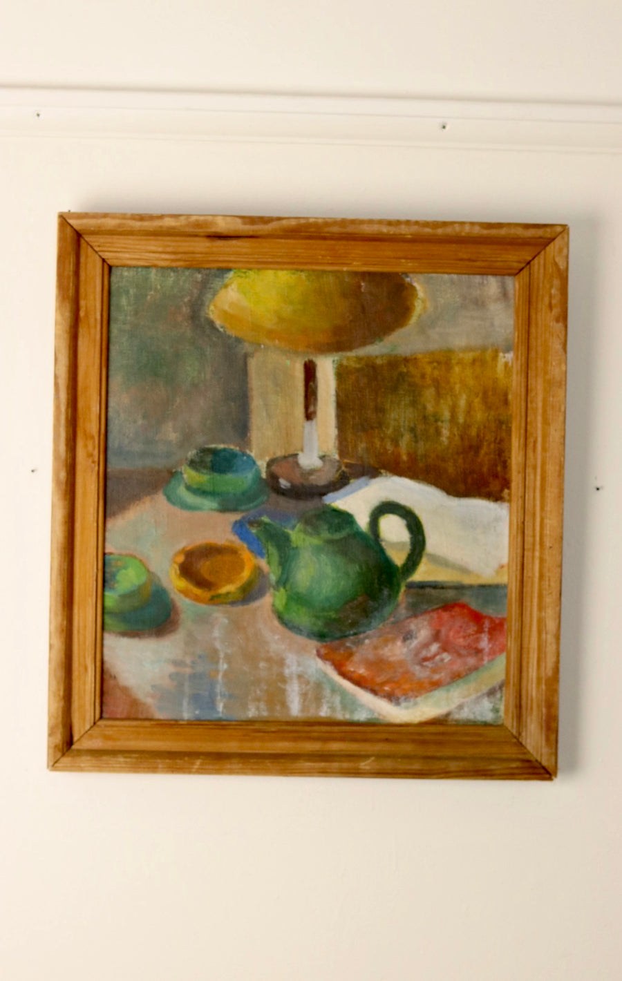 Swedish Mid-Century Oil On board Painting" Still Life Grundsund "  --Vintage & Framed