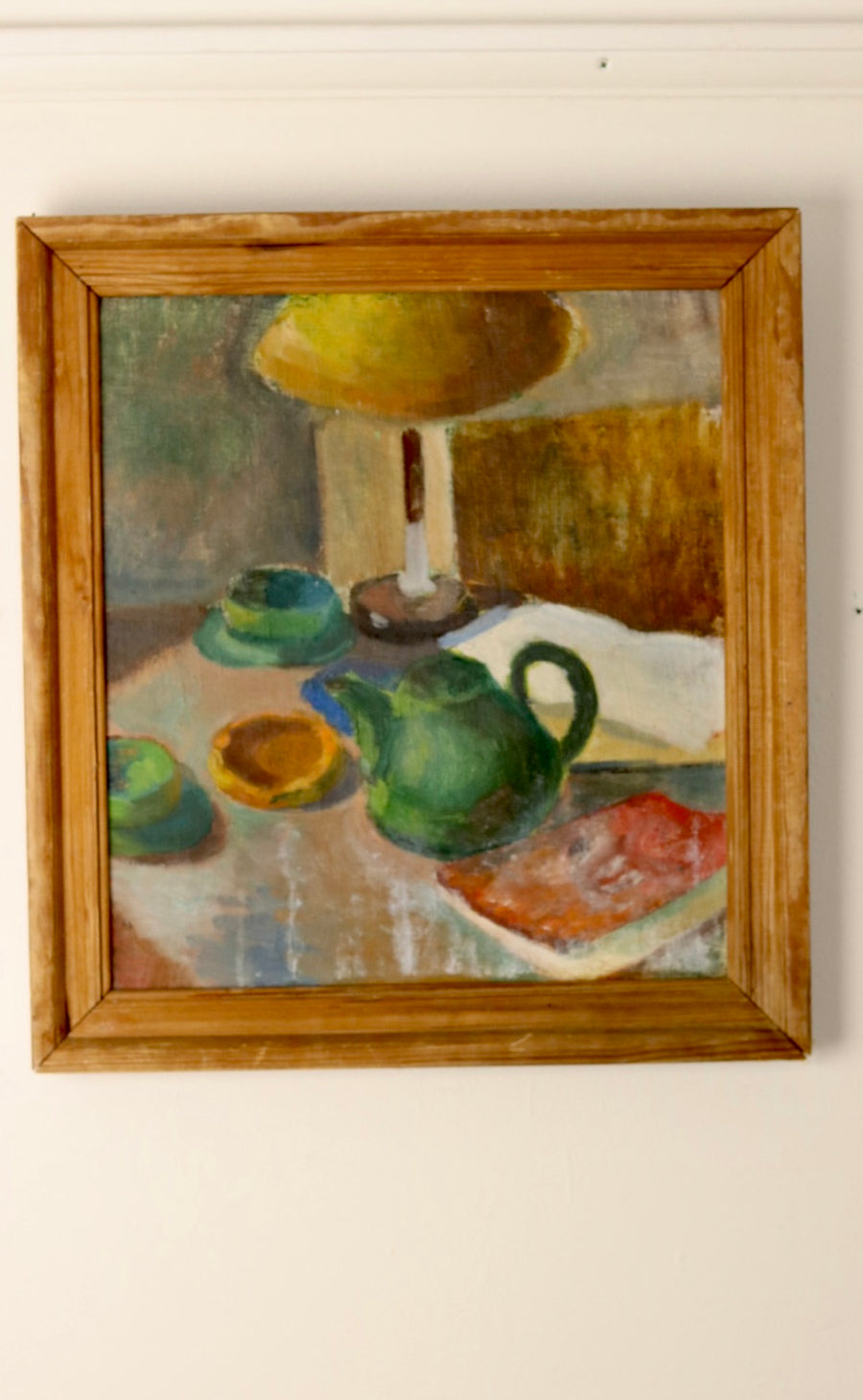 Swedish Mid-Century Oil On board Painting" Still Life Grundsund "  --Vintage & Framed