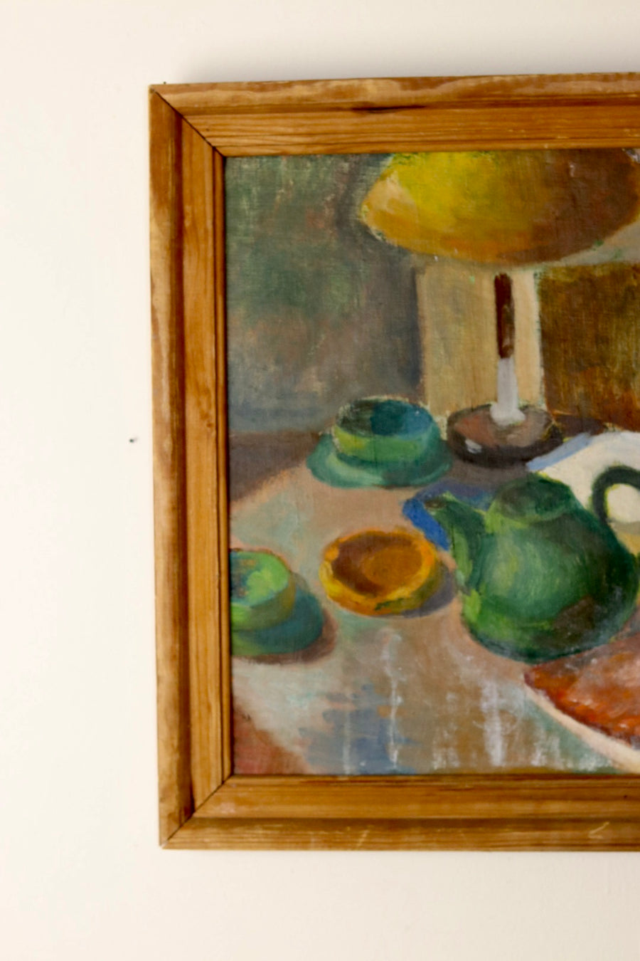 Swedish Mid-Century Oil On board Painting" Still Life Grundsund "  --Vintage & Framed