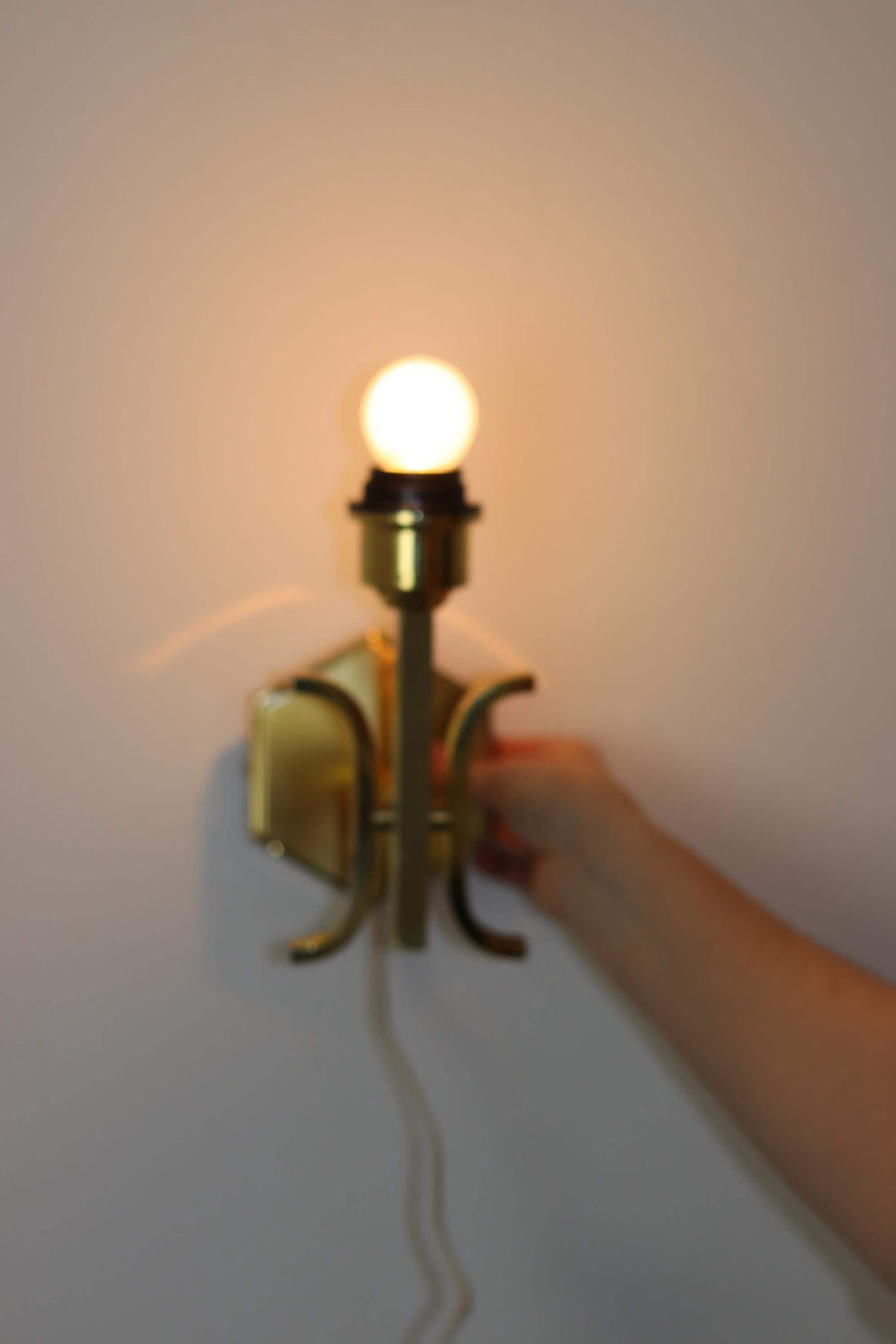 1960's Pair of Mid century Swedish Sconces in Brass, by Aneta Noah Ancienne