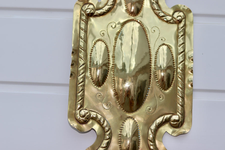 Baroque Style Large Mid-Century Brass Swedish Sconce Noah Ancienne