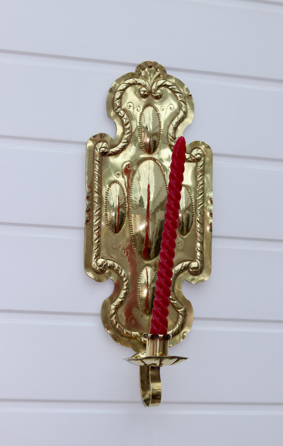 Baroque Style Large Mid-Century Brass Swedish Sconce Noah Ancienne