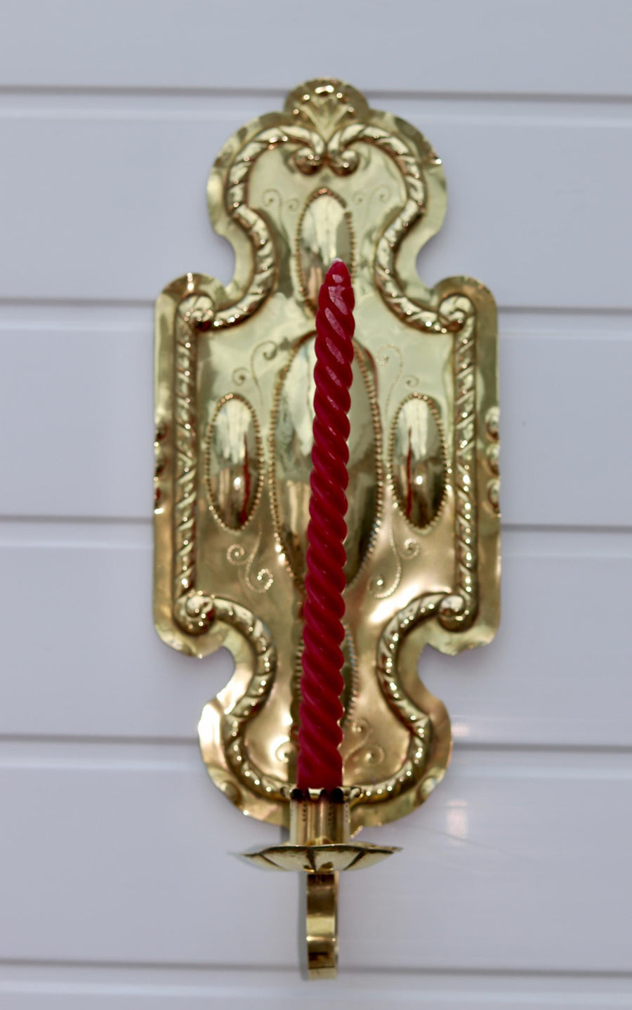 Baroque Style Large Mid-Century Brass Swedish Sconce Noah Ancienne