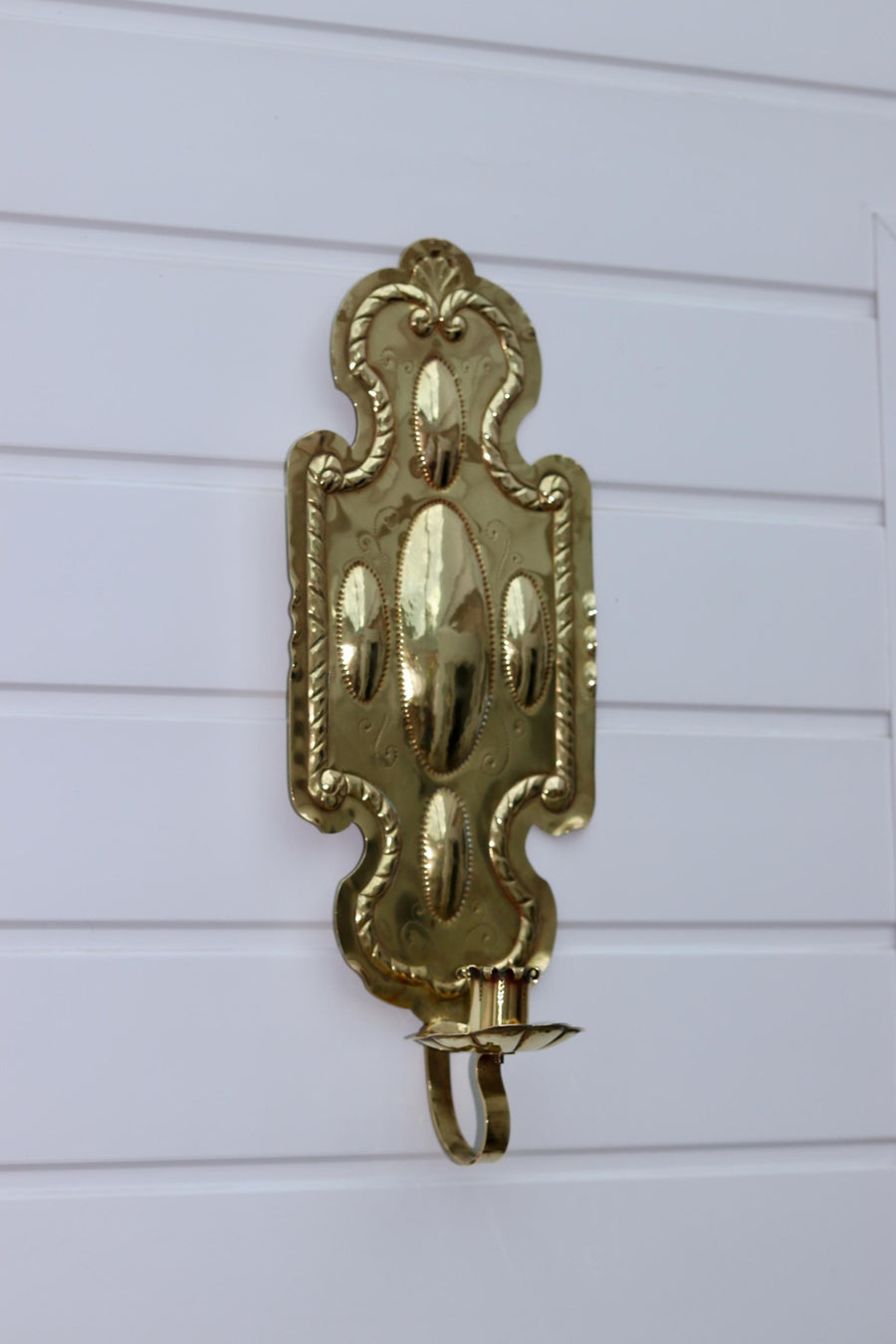 Baroque Style Large Mid-Century Brass Swedish Sconce Noah Ancienne