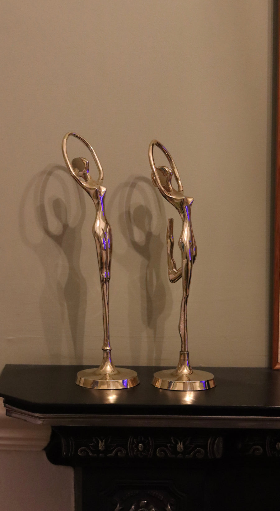 Beautiful Pair of Vintage Brass Ballerinas Noah Ancienne