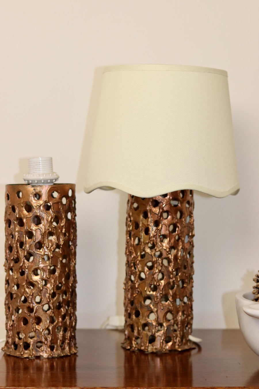 Brutalist Pair of Table Lamps Noah Ancienne