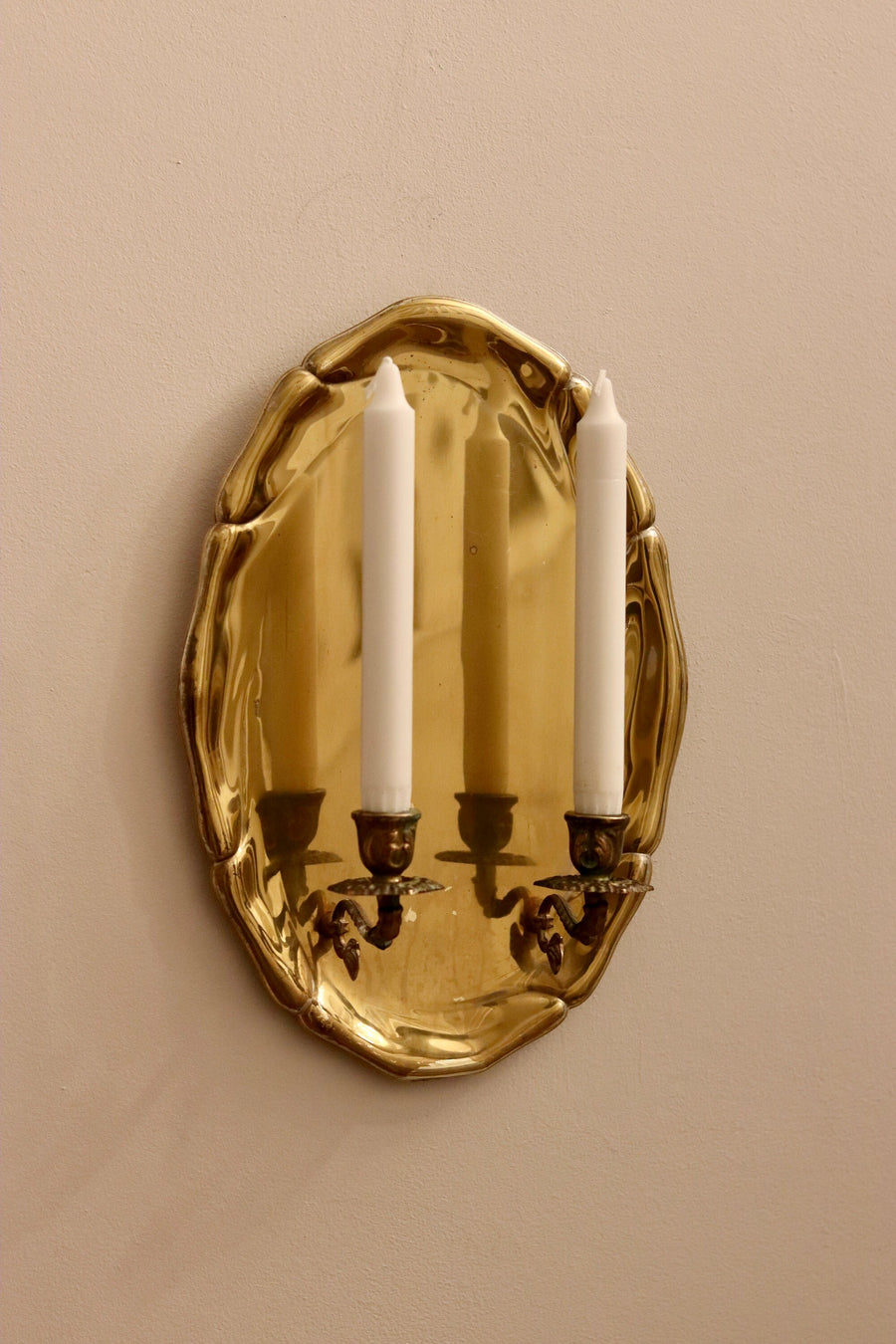 Early-Century Swedish Brass Sconce Noah Ancienne