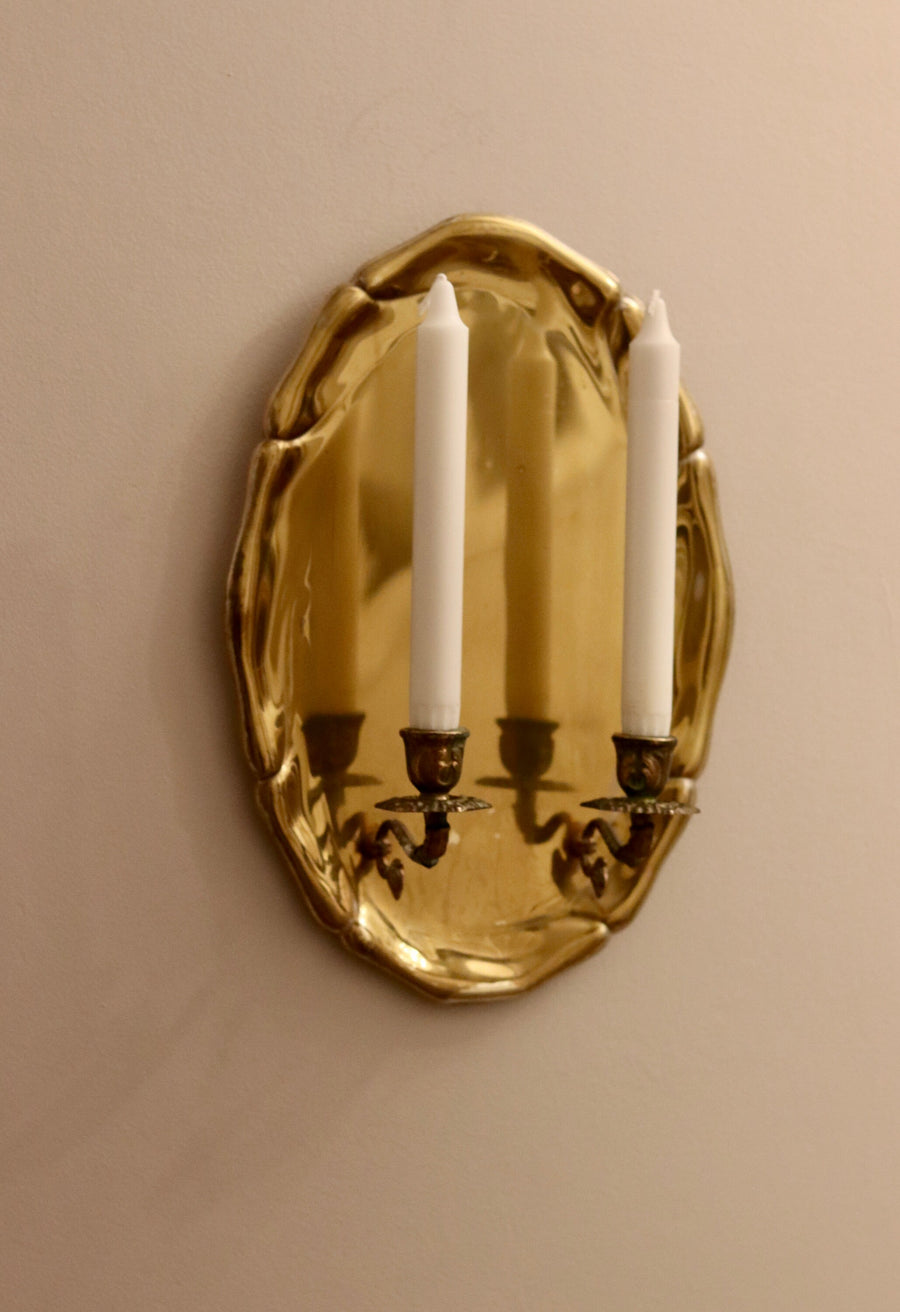 Early-Century Swedish Brass Sconce Noah Ancienne