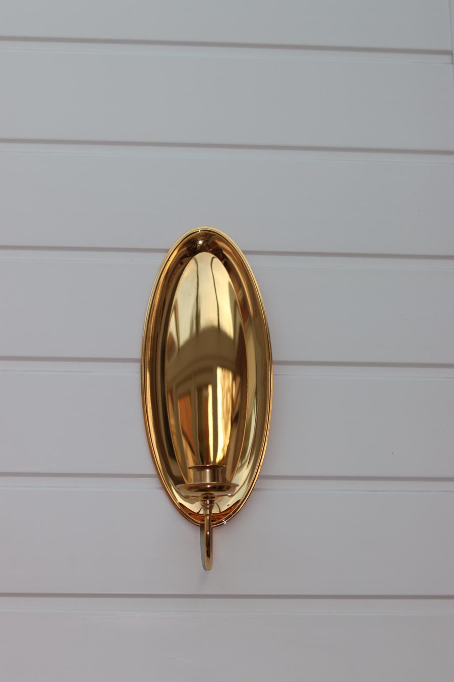 Mid Century 24K Plated Swedish Brass Sconce by Scandia Noah Ancienne