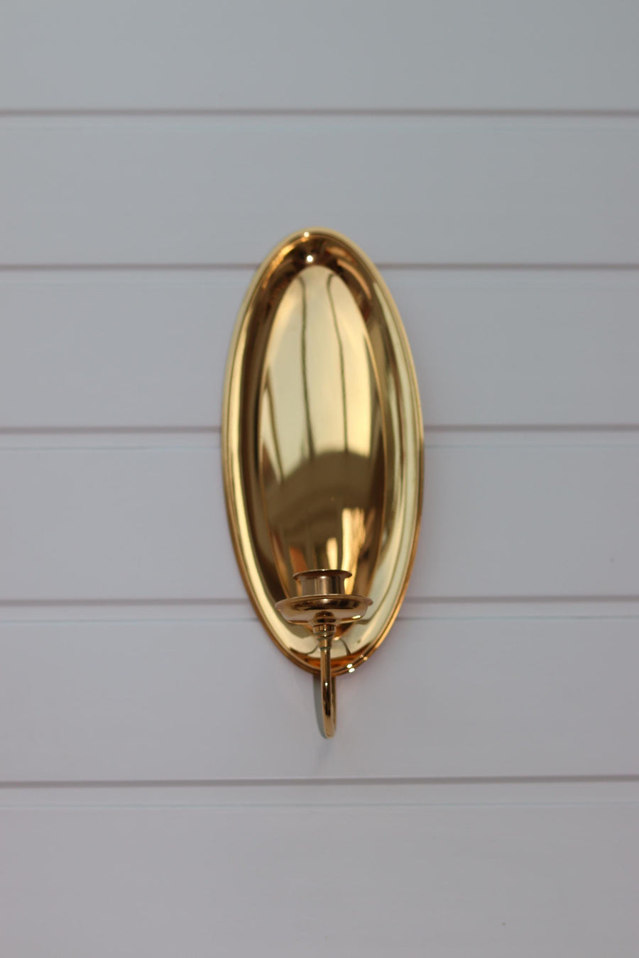 Mid Century 24K Plated Swedish Brass Sconce by Scandia Noah Ancienne