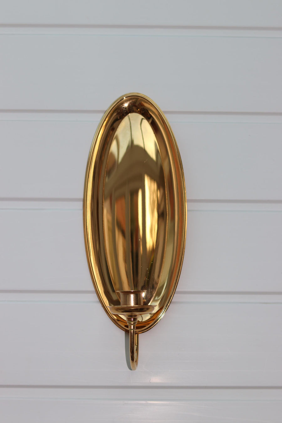 Mid Century 24K Plated Swedish Brass Sconce by Scandia Noah Ancienne