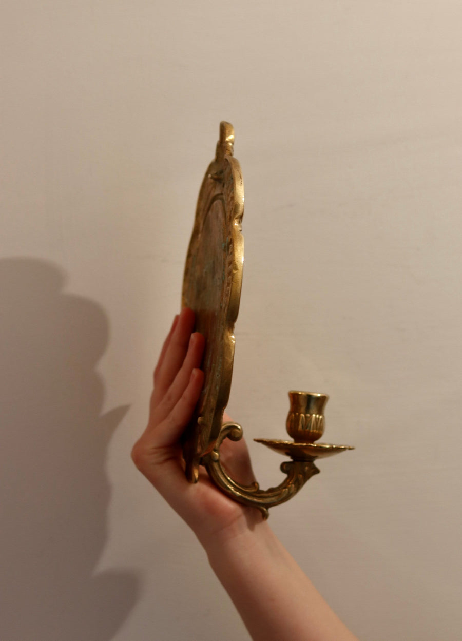 Mid-Century Swedish Brass Sconce Noah Ancienne