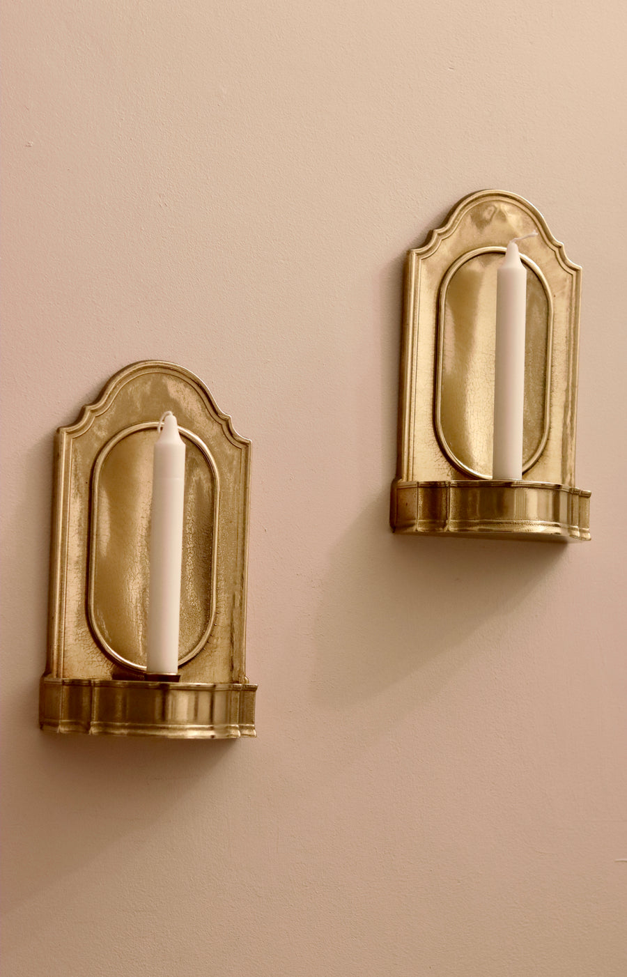 Pair Of Mid Century Swedish Brass Sconces Noah Ancienne