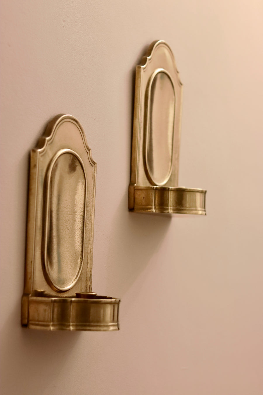 Pair Of Mid Century Swedish Brass Sconces Noah Ancienne