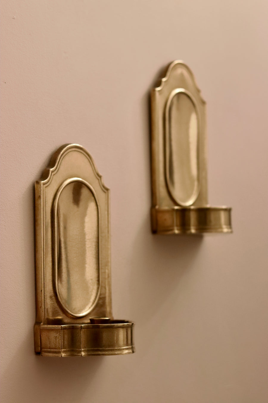 Pair Of Mid Century Swedish Brass Sconces Noah Ancienne