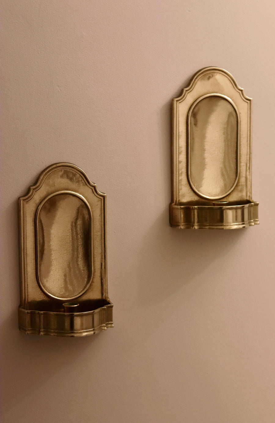 Pair Of Mid Century Swedish Brass Sconces Noah Ancienne