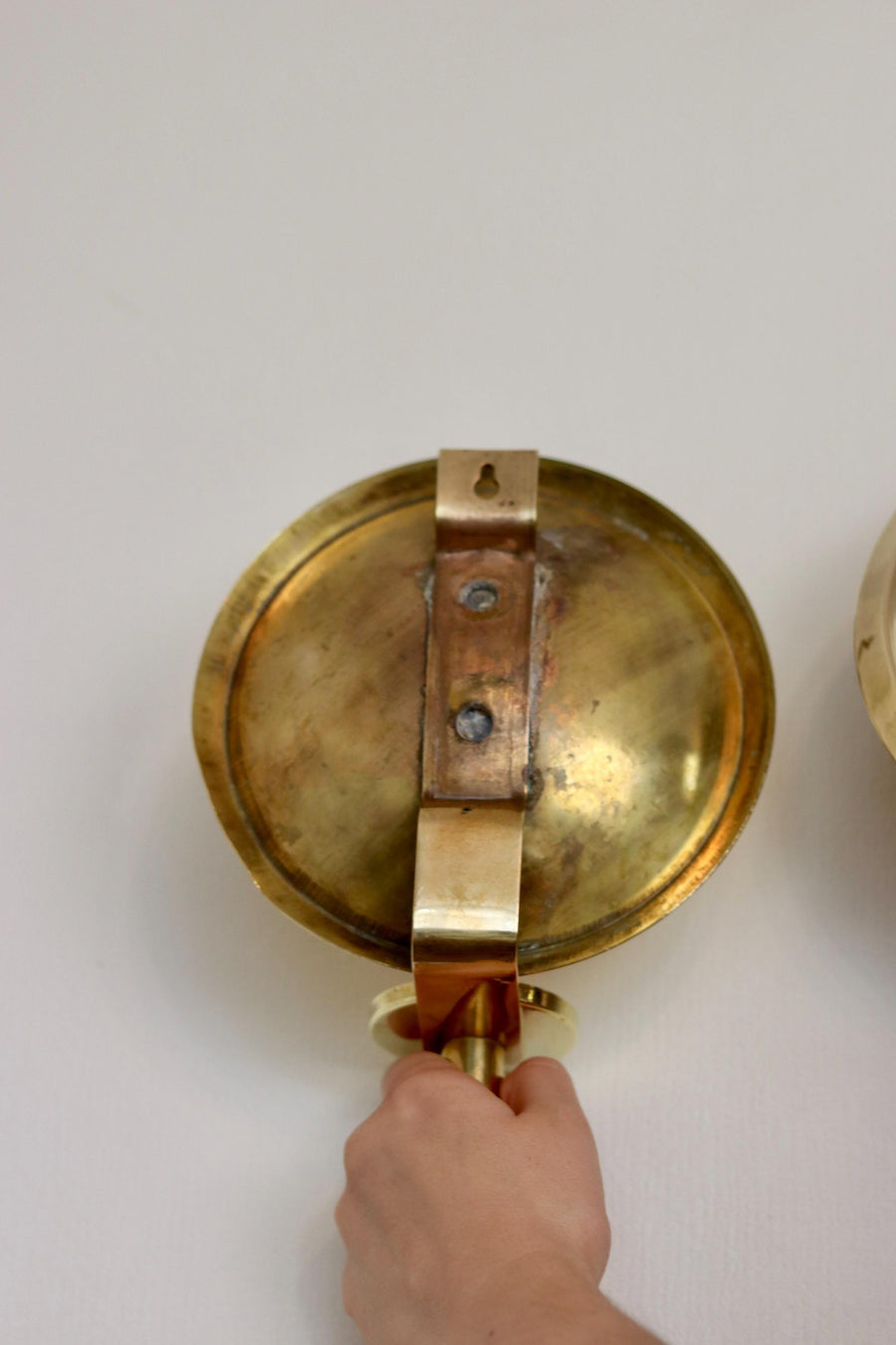 Pair Of Mid Century Swedish Brass Sconces Noah Ancienne