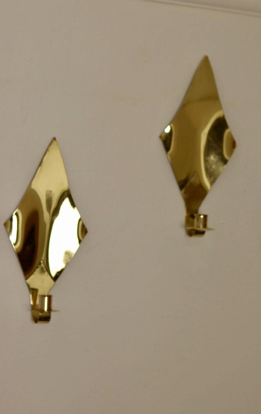 Pair Of Mid Century Swedish Brass Sconces Noah Ancienne