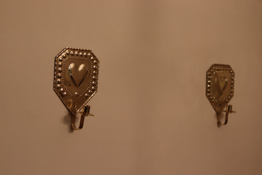 Pair Of Mid Century Swedish Brass Sconces Noah Ancienne