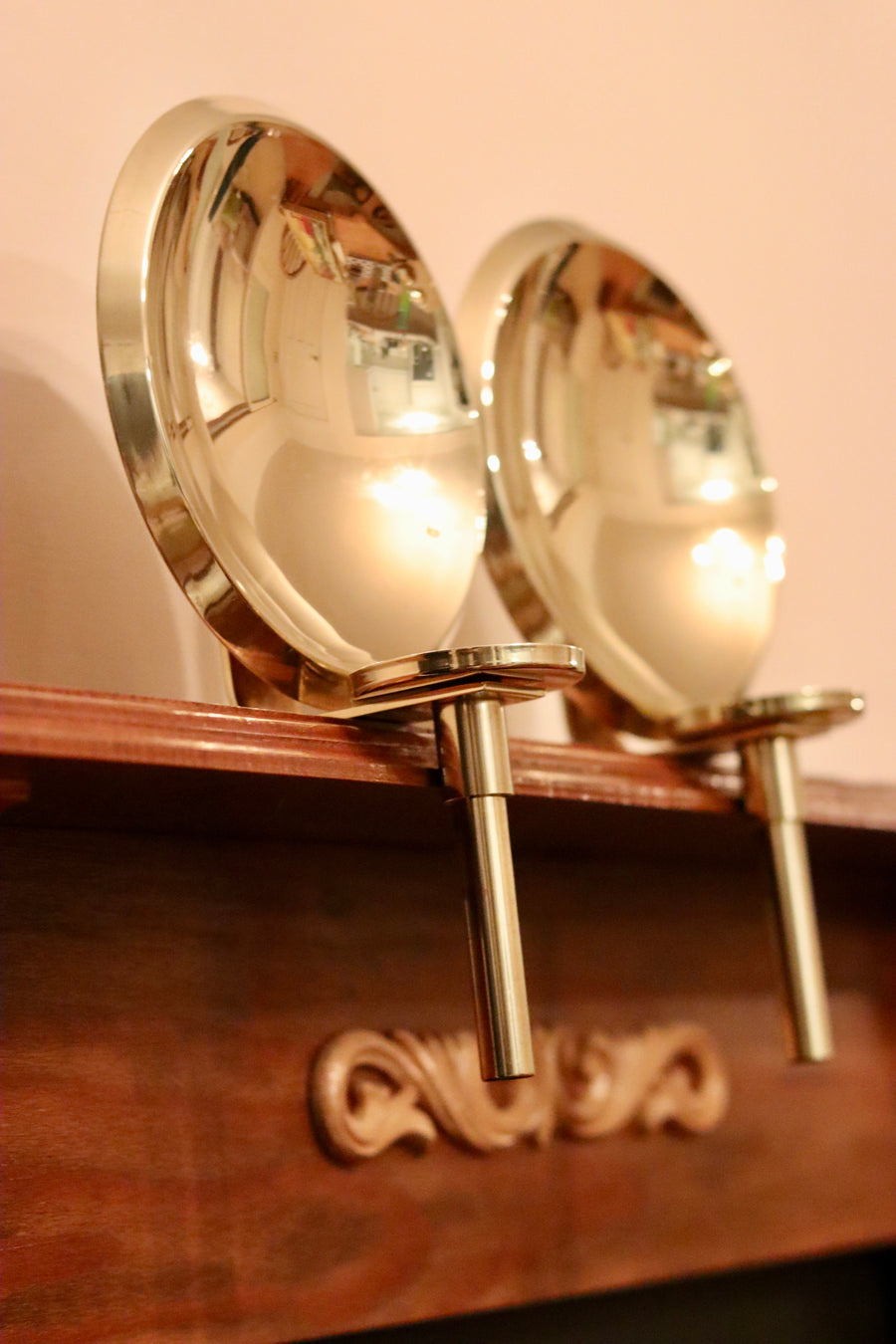 Pair Of Mid Century Swedish Brass Sconces Noah Ancienne