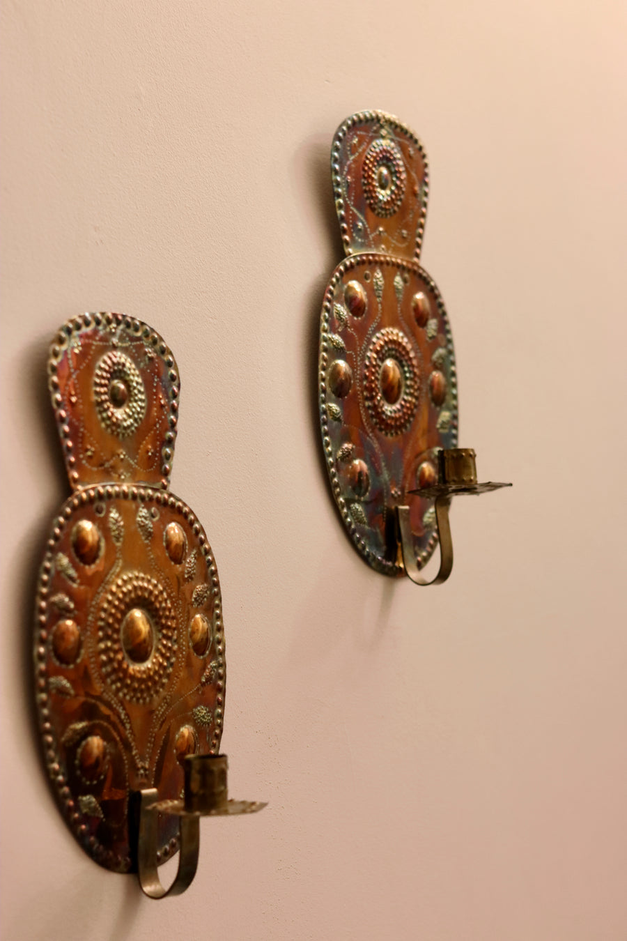 Pair Of Mid Century Swedish Brass Sconces Noah Ancienne