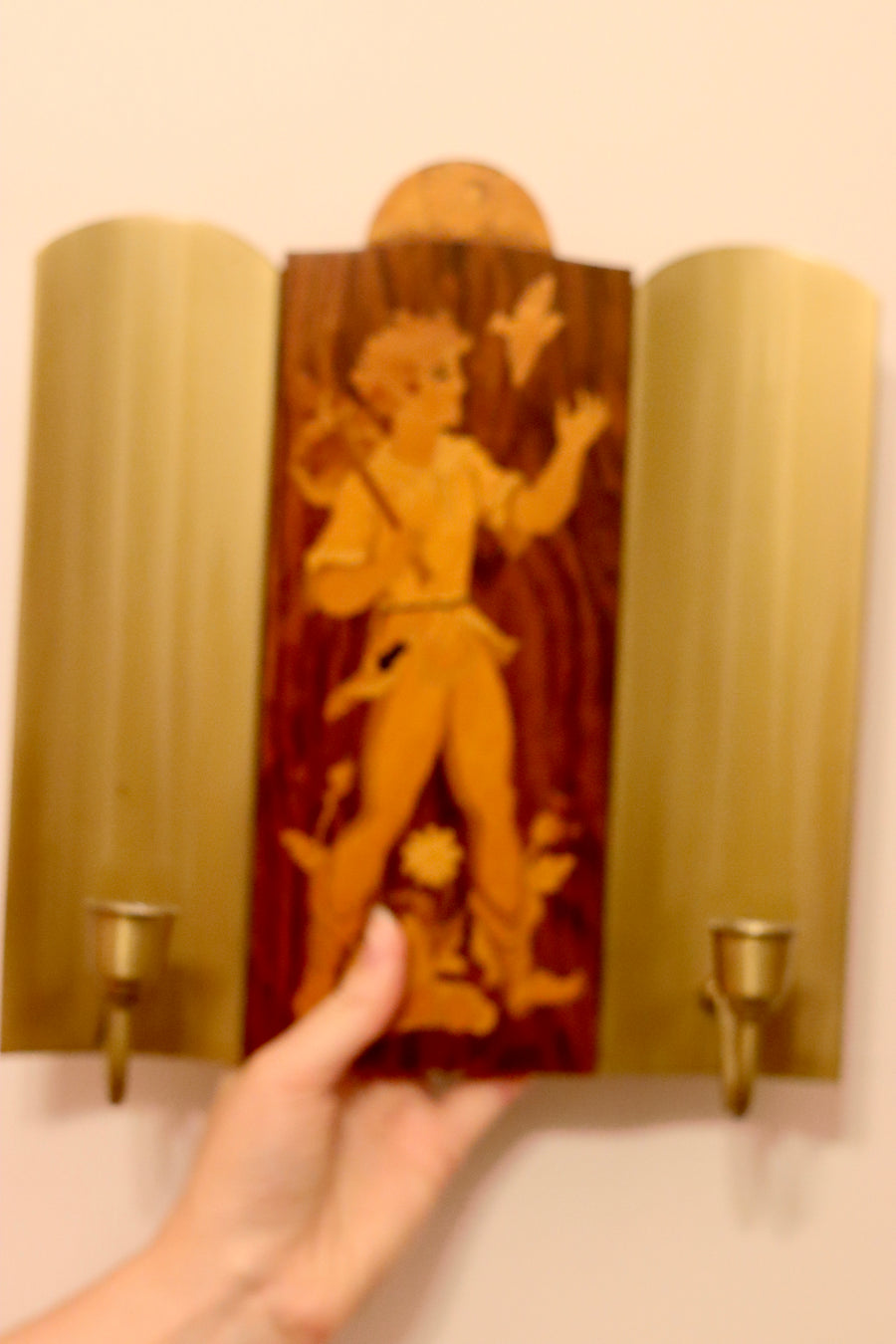 Pair Of Mid Century Swedish Sconces by Mjölby Intarsia Noah Ancienne
