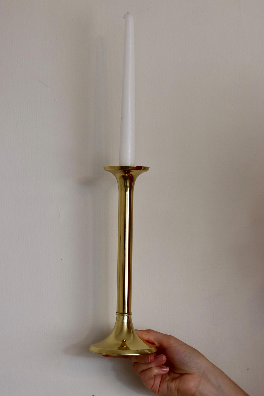 Pair of Brass Candleholder by GV HARNISCH COPENHAGEN Noah Ancienne