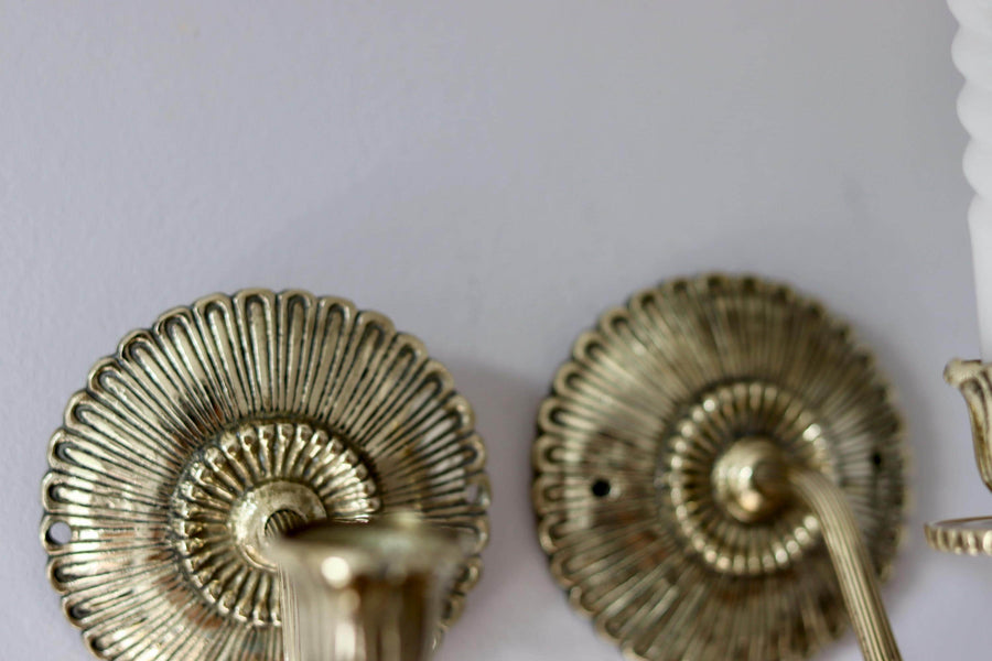 Pair of Danish Brass Sconces Noah Ancienne