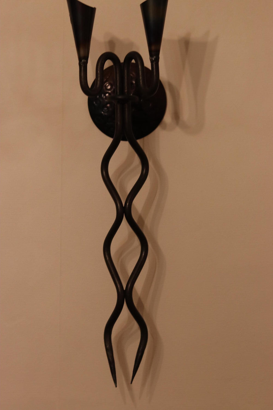 Pair of Mid-Century Style Wrought Iron Sconces Noah Ancienne