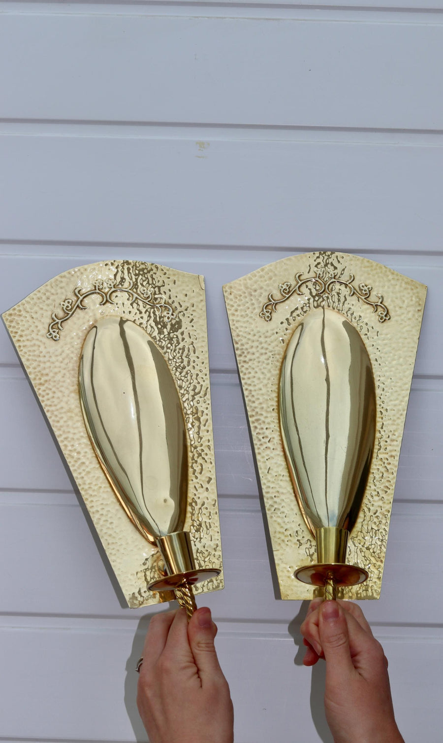 Pair of Mid-Century Swedish Brass Sconces by Knut Eriksson Eskilstuna Noah Ancienne