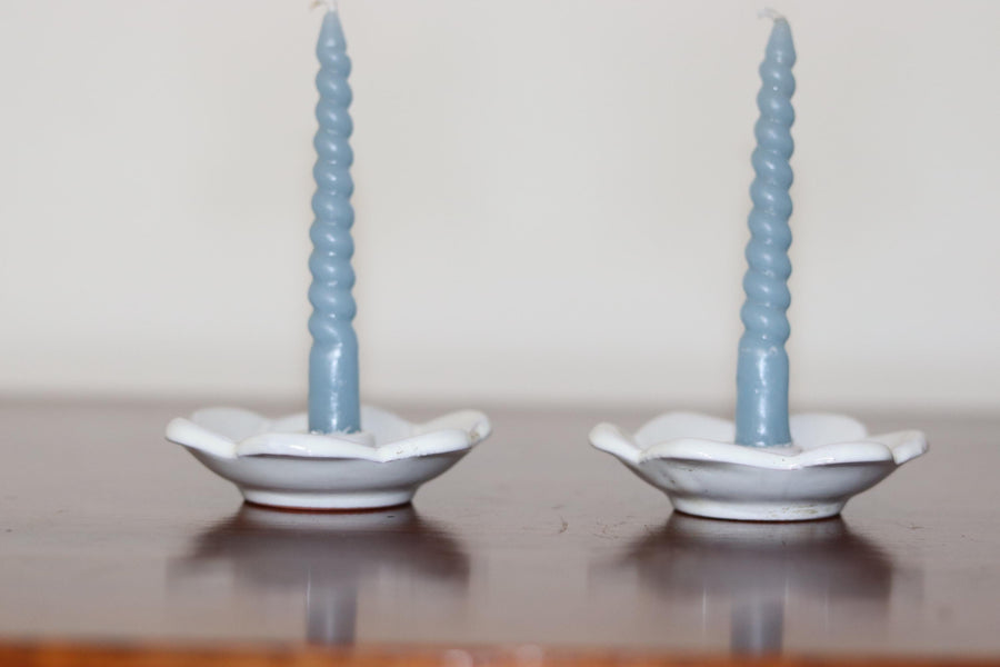 Pair of Mid Century Swedish Ceramic Candleholder by Bo Fajan Noah Ancienne