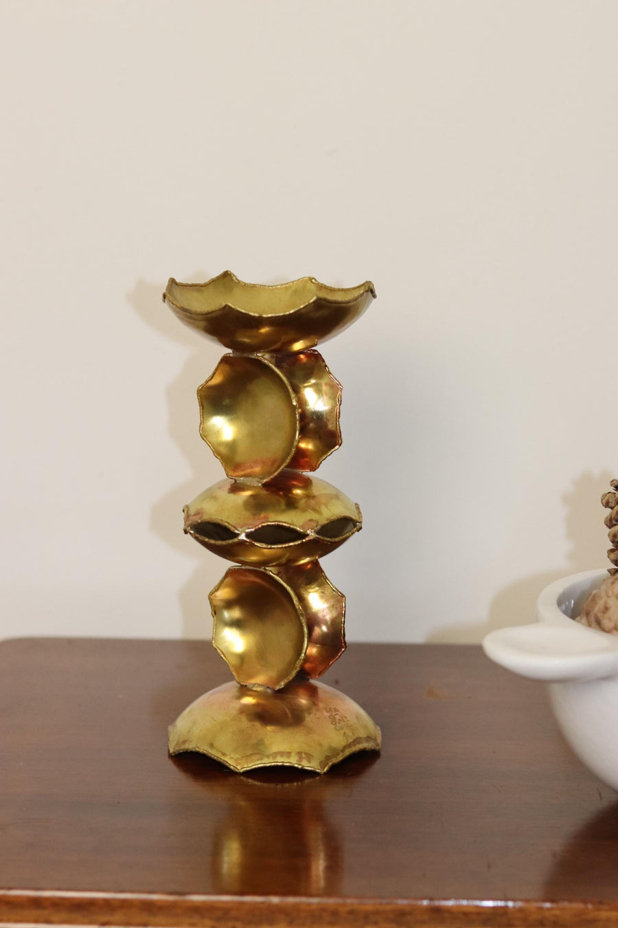 Swedish Mid-Century Brutalist Style Candlestick / Sculpture by - Claës E. Giertta Noah Ancienne