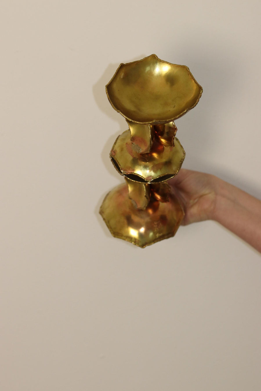 Swedish Mid-Century Brutalist Style Candlestick / Sculpture by - Claës E. Giertta Noah Ancienne