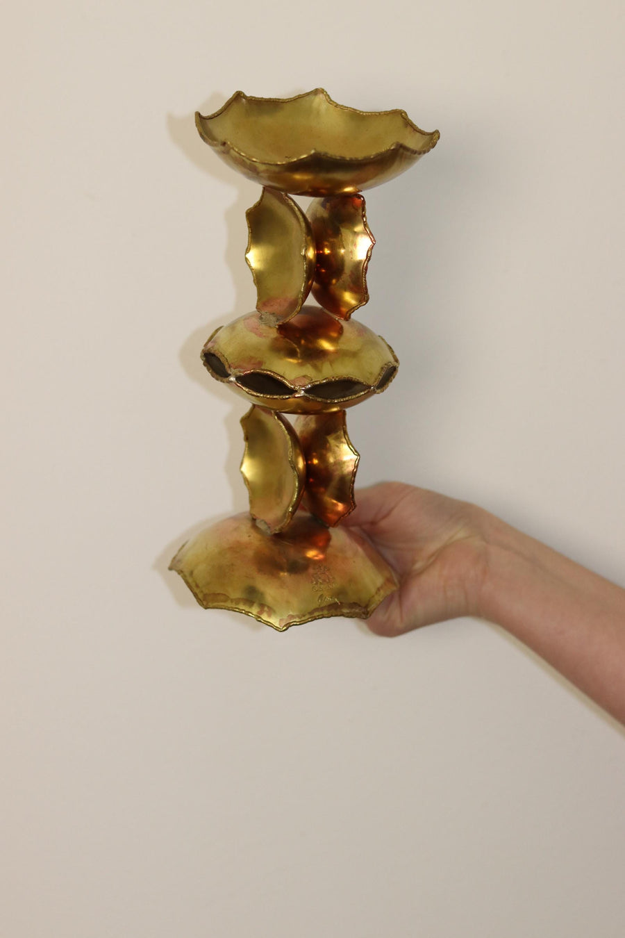 Swedish Mid-Century Brutalist Style Candlestick / Sculpture by - Claës E. Giertta Noah Ancienne