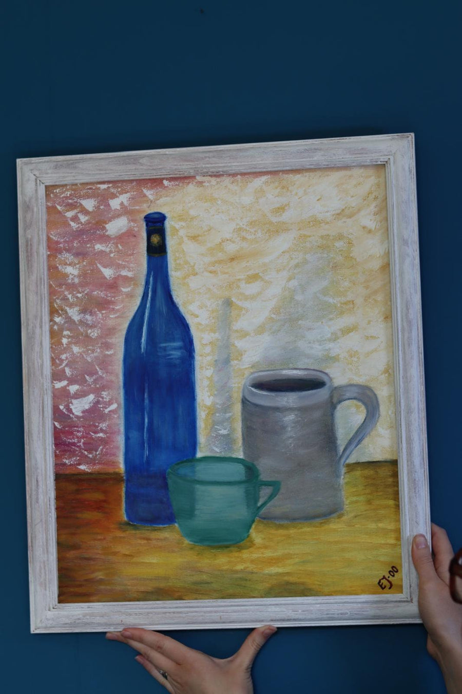 Swedish Mid-Century Oil on Canvas " Still life" Vintage and Framed Noah Ancienne