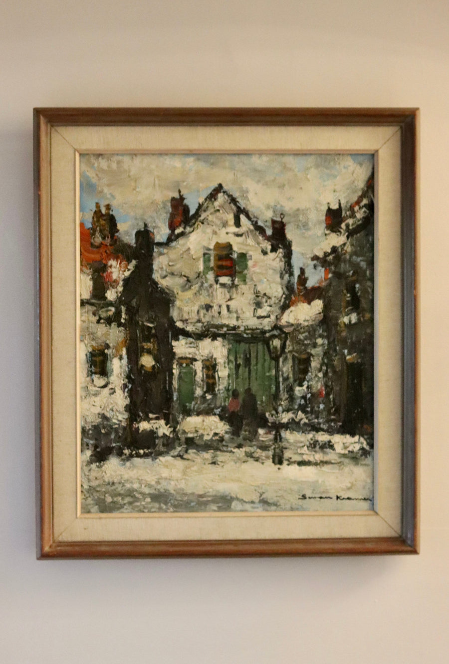 Swedish Modernist Oil Painting by Susan Kramer Noah Ancienne