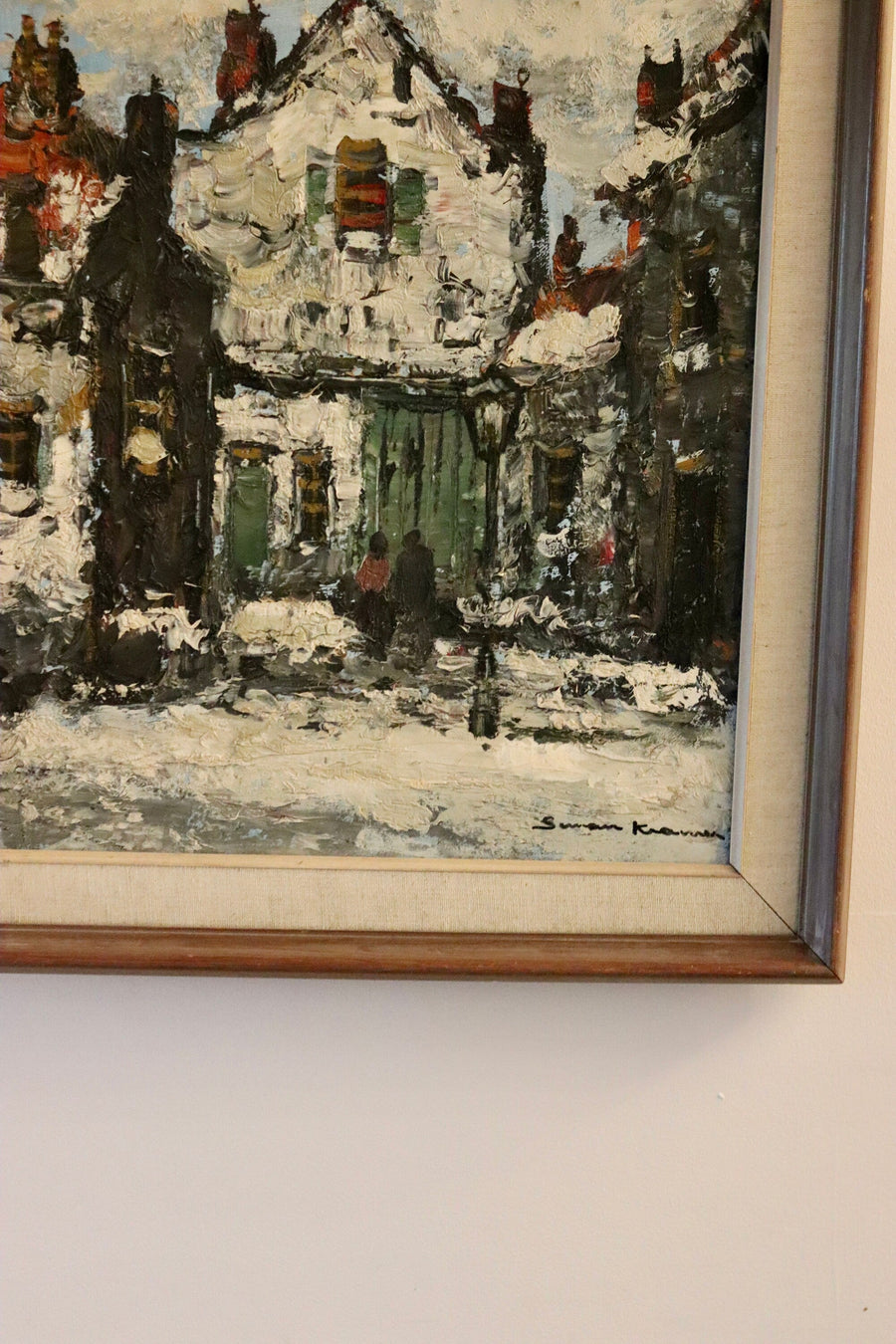 Swedish Modernist Oil Painting by Susan Kramer Noah Ancienne