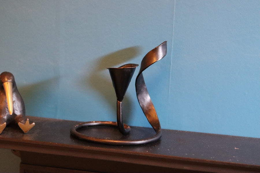 Vintage Metal Coasted Candleholder Noah Ancienne