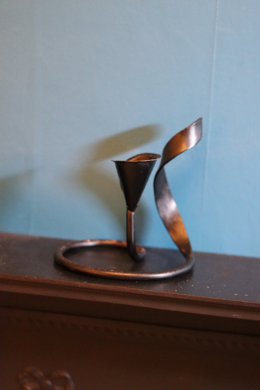 Vintage Metal Coasted Candleholder Noah Ancienne