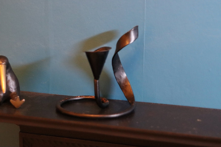 Vintage Metal Coasted Candleholder Noah Ancienne