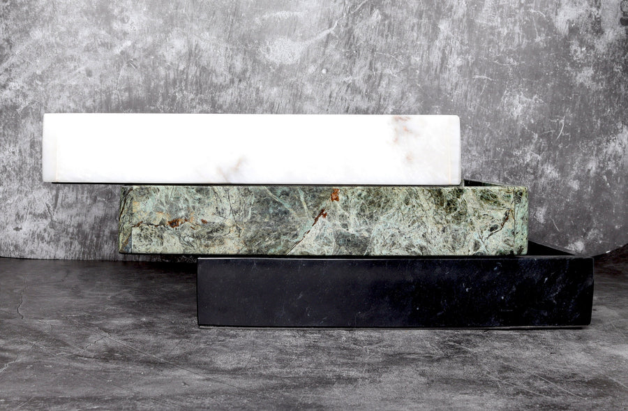 Salvatore – Indian Green Rectangular Marble Tray