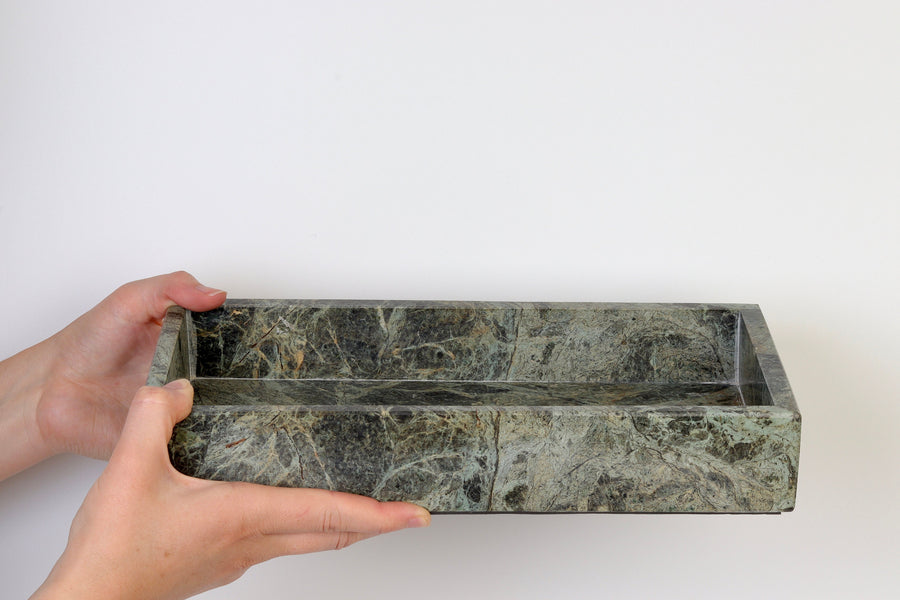 Salvatore – Indian Green Rectangular Marble Tray