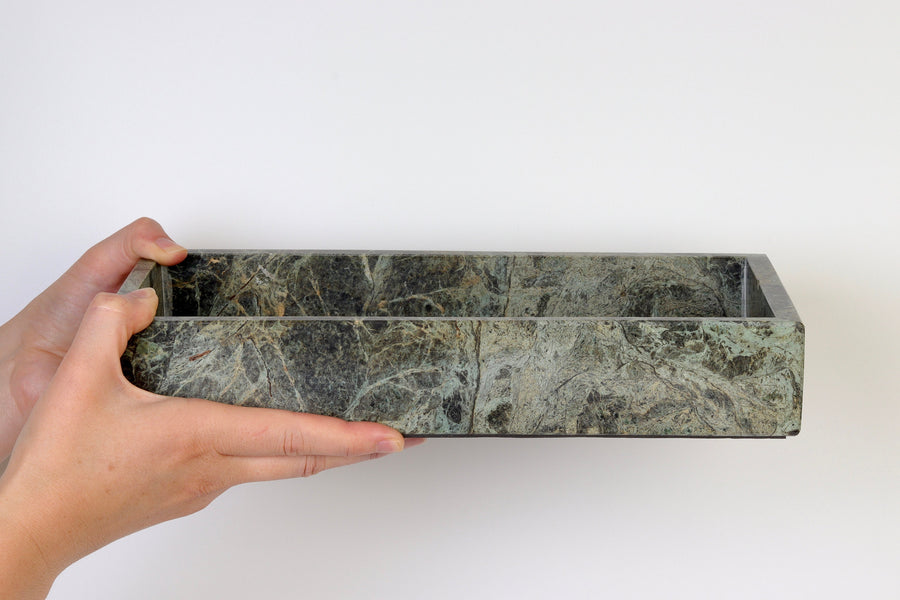 Salvatore – Indian Green Rectangular Marble Tray