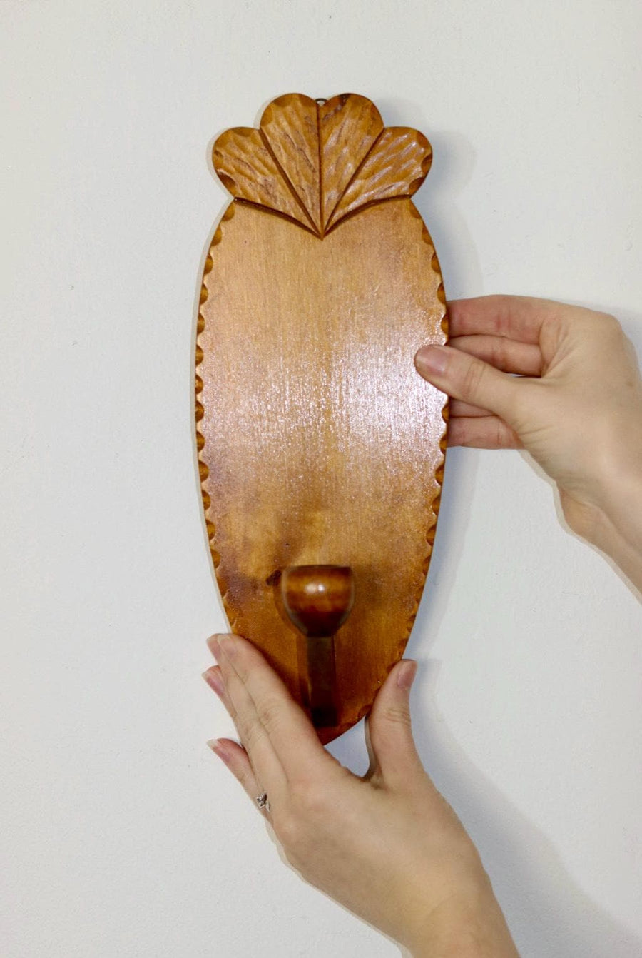 Pair Of Swedish Wooden Sconces