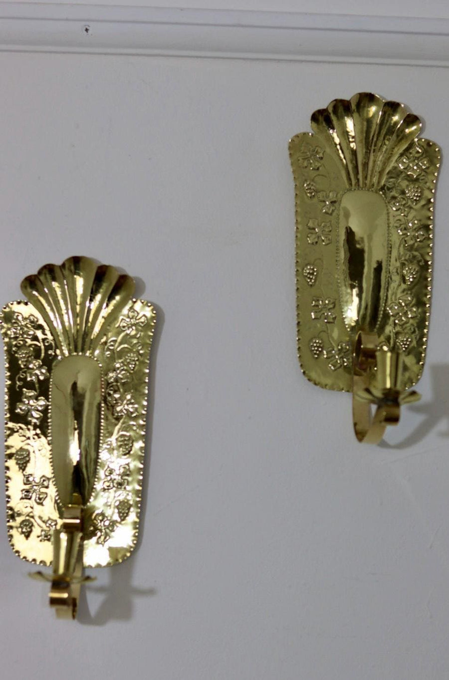 Mid Century Swedish Brass Sconces