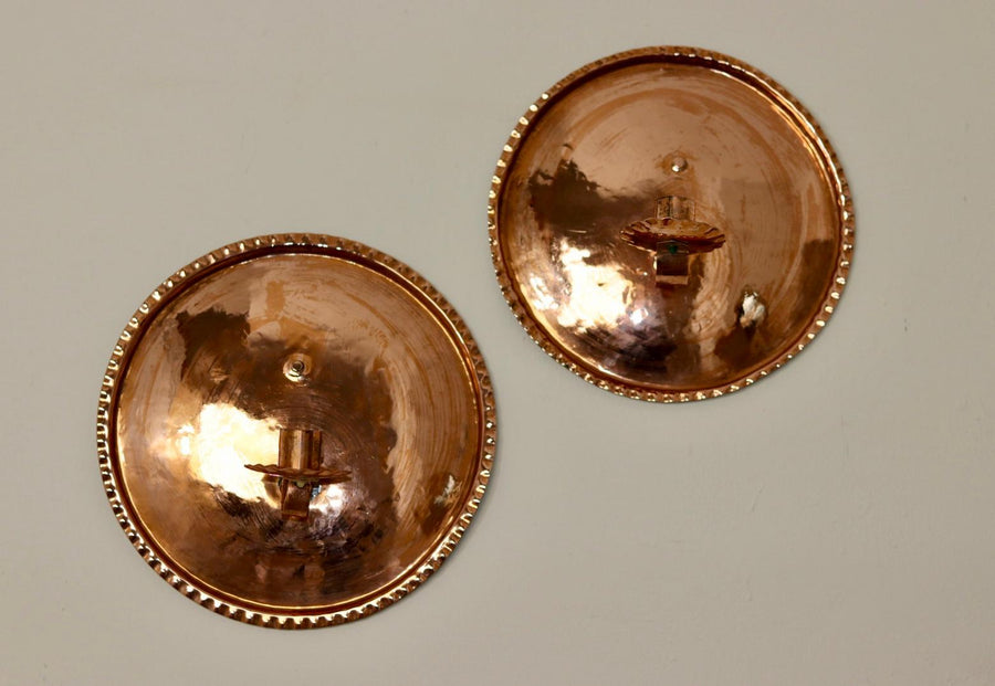 Pair Of Mid Century Swedish Copper Sconces