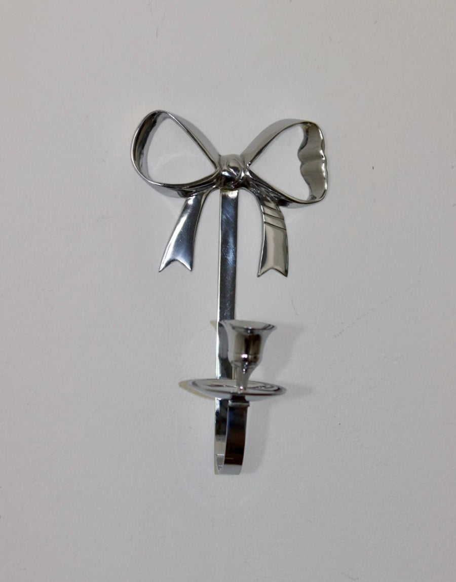 Vintage Brass Bow Sconce in Chrome