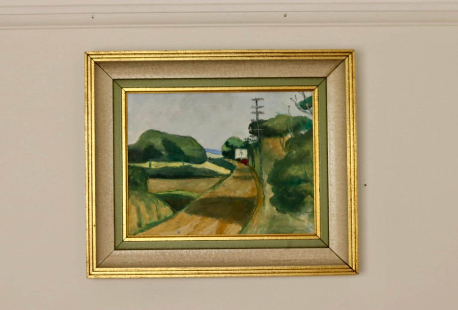 Swedish Early-Century Oil On Board Painting" Landscape " --Vintage & Framed