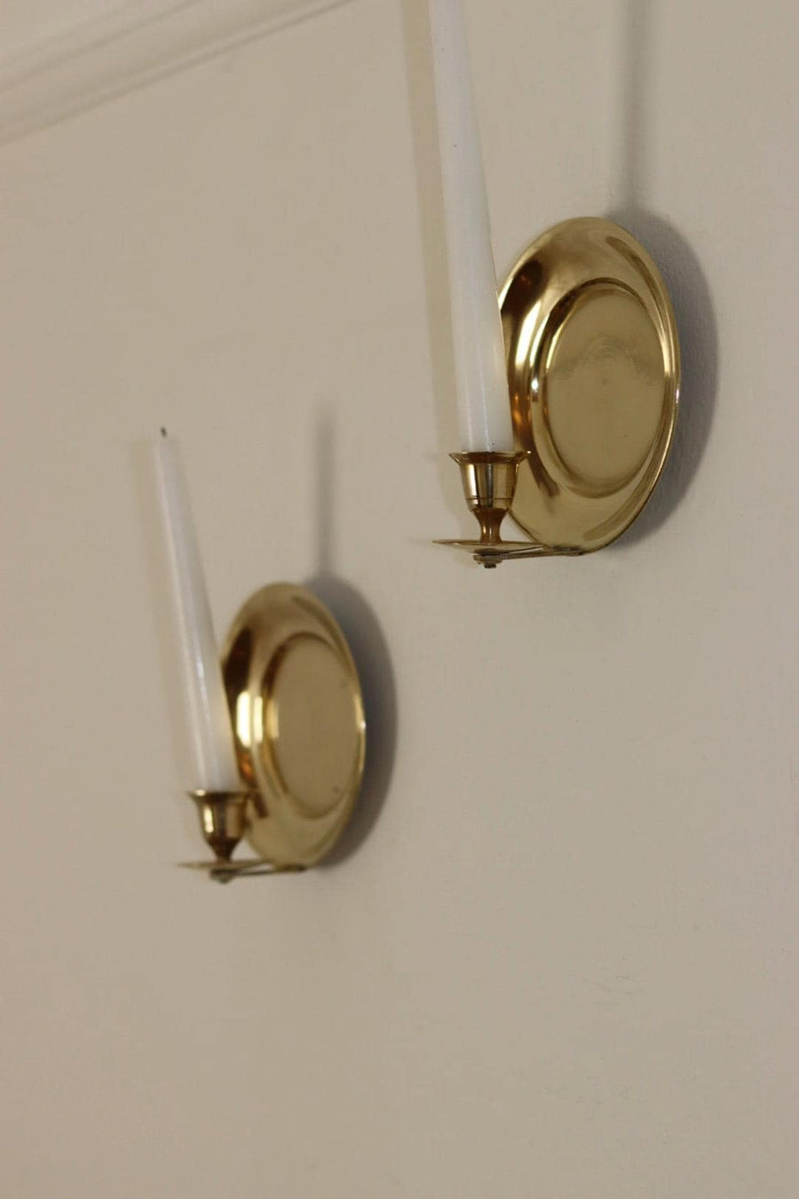 Pair Of Mid Century Swedish Brass Sconces